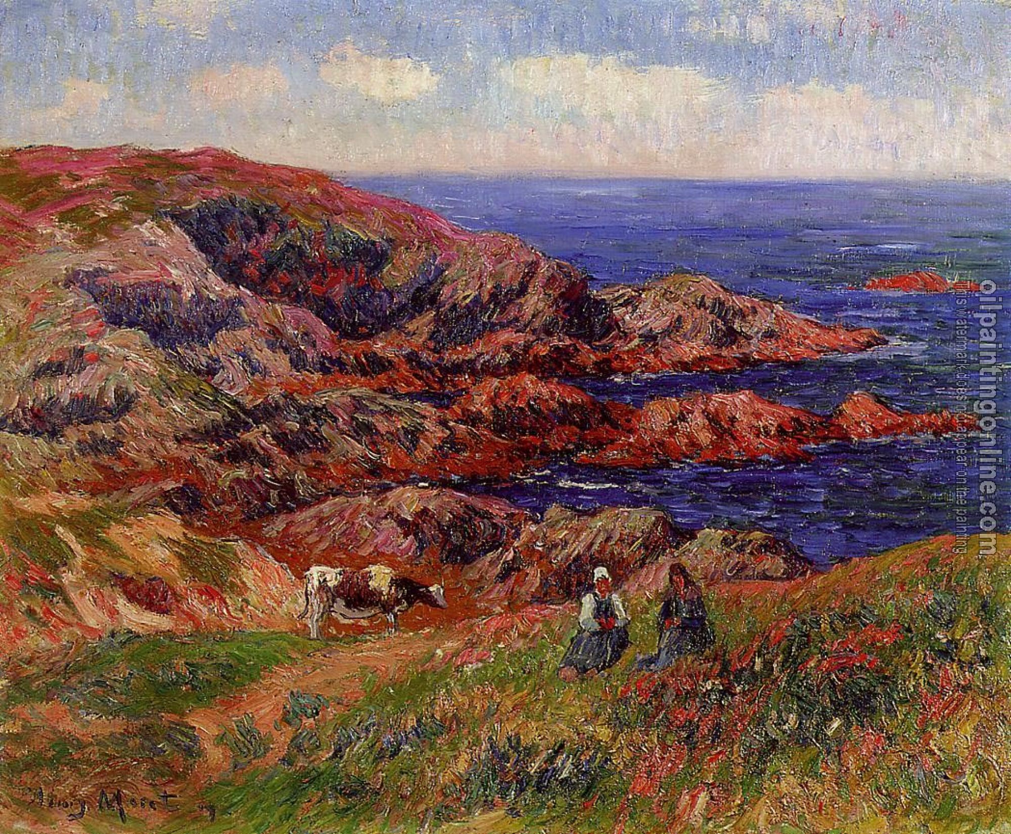 Moret, Henri - Cliffs at Kerserol, Finistere